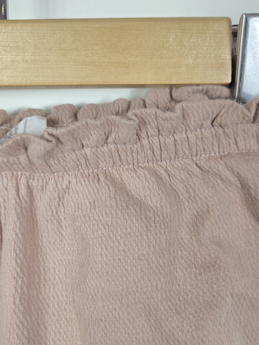 H&M Baby Set 9-12 Months Soft Pink Textured Button-Front Top & Pants Outfit - Picture 8 of 11